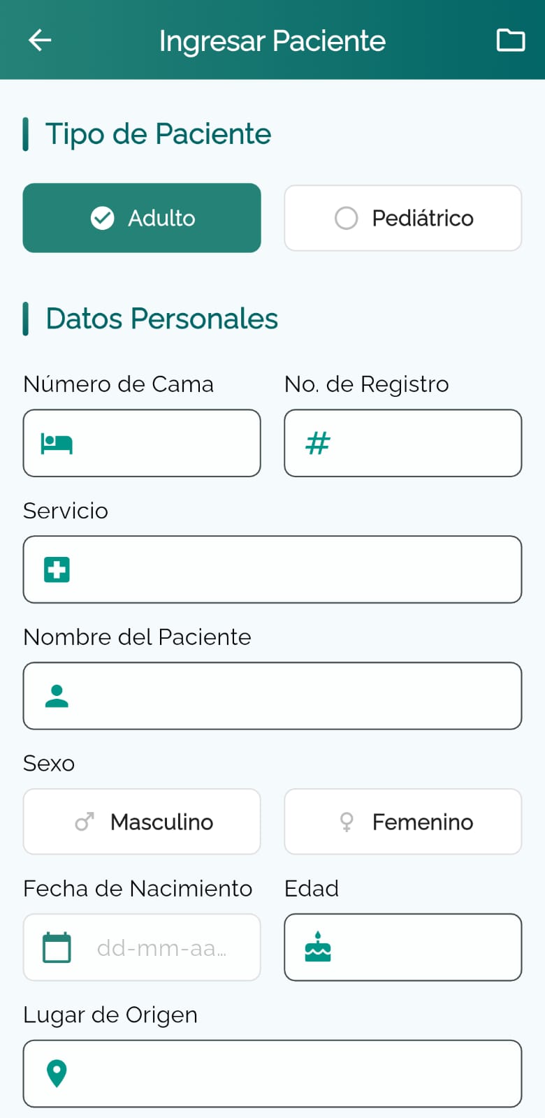 Ingresar Paciente